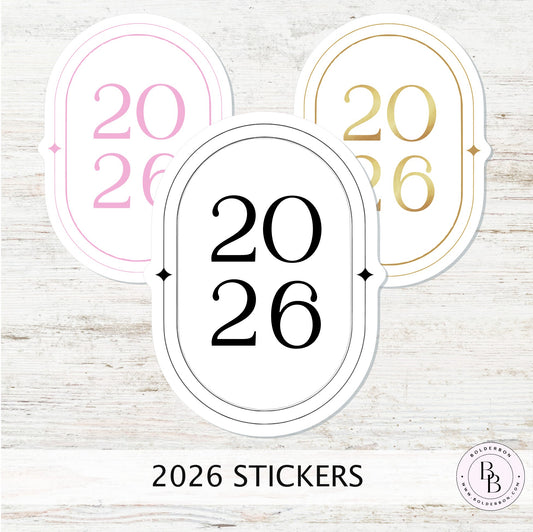 2026 CHIC STICKERS || Classic Minimalist Vinyl Decal for Planners, Journals Setups & More!