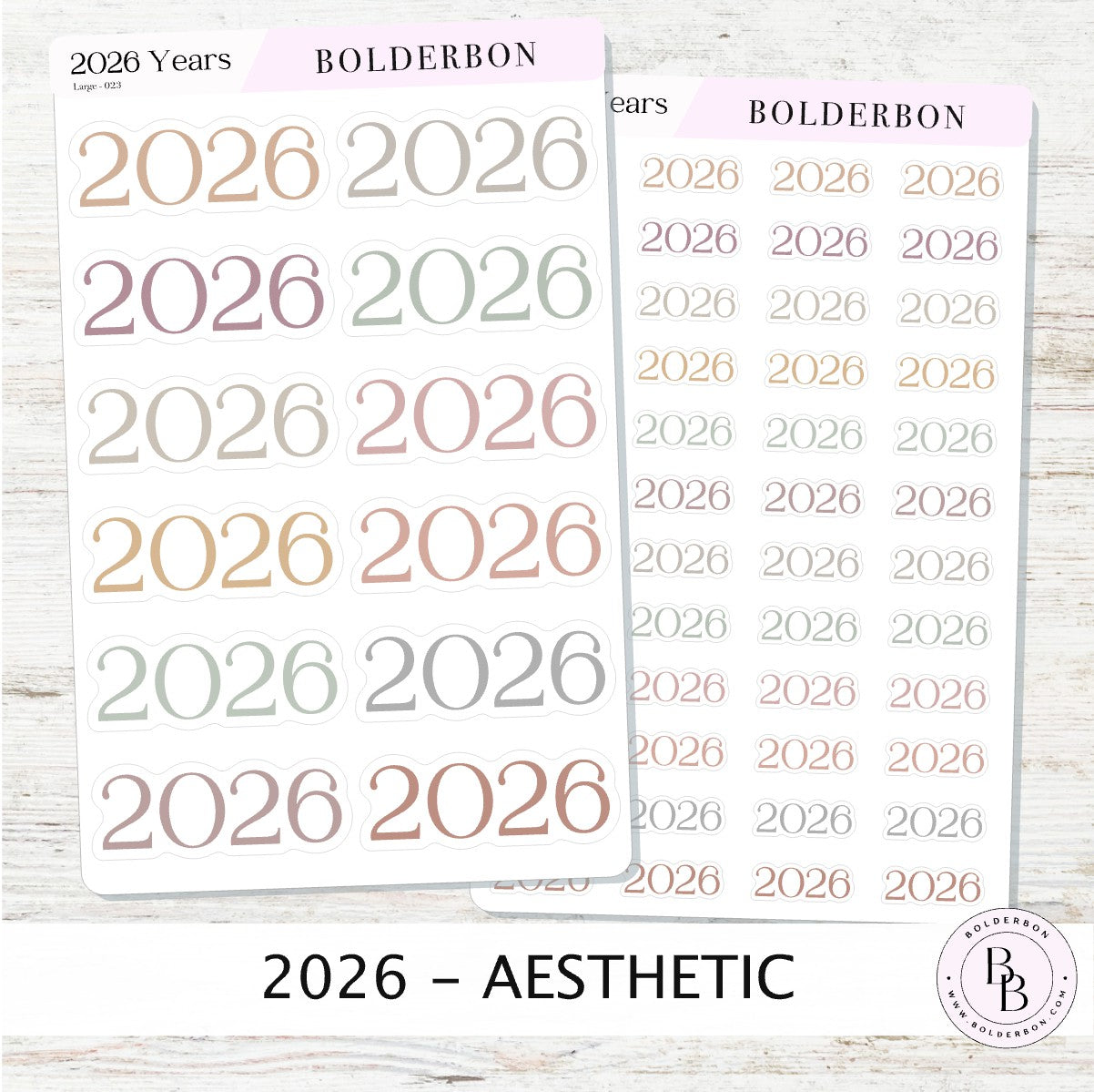 2026 AESTHETIC Year Stickers || Minimal Planner and Journal Setup