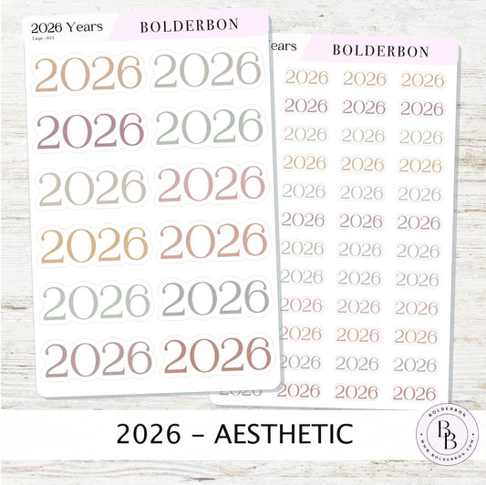 2026 AESTHETIC Year Stickers || Minimal Planner and Journal Setup