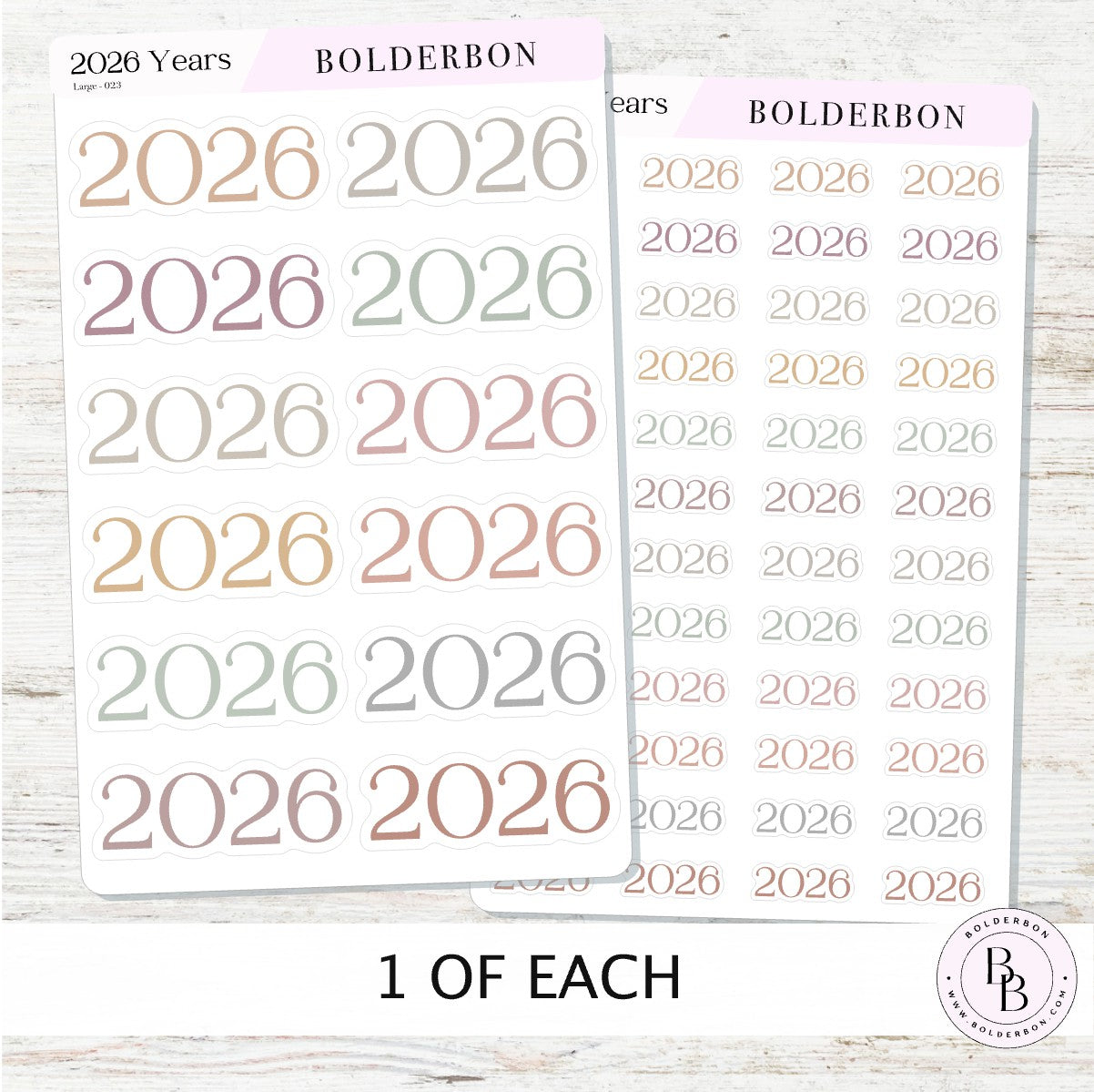 2026 AESTHETIC Year Stickers || Minimal Planner and Journal Setup