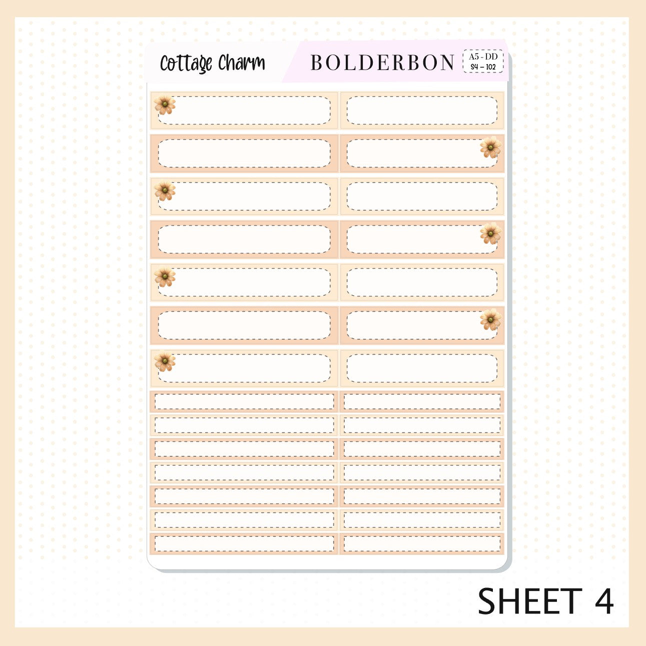 COTTAGE CHARM || A5 Daily Duo Planner Sticker Kit
