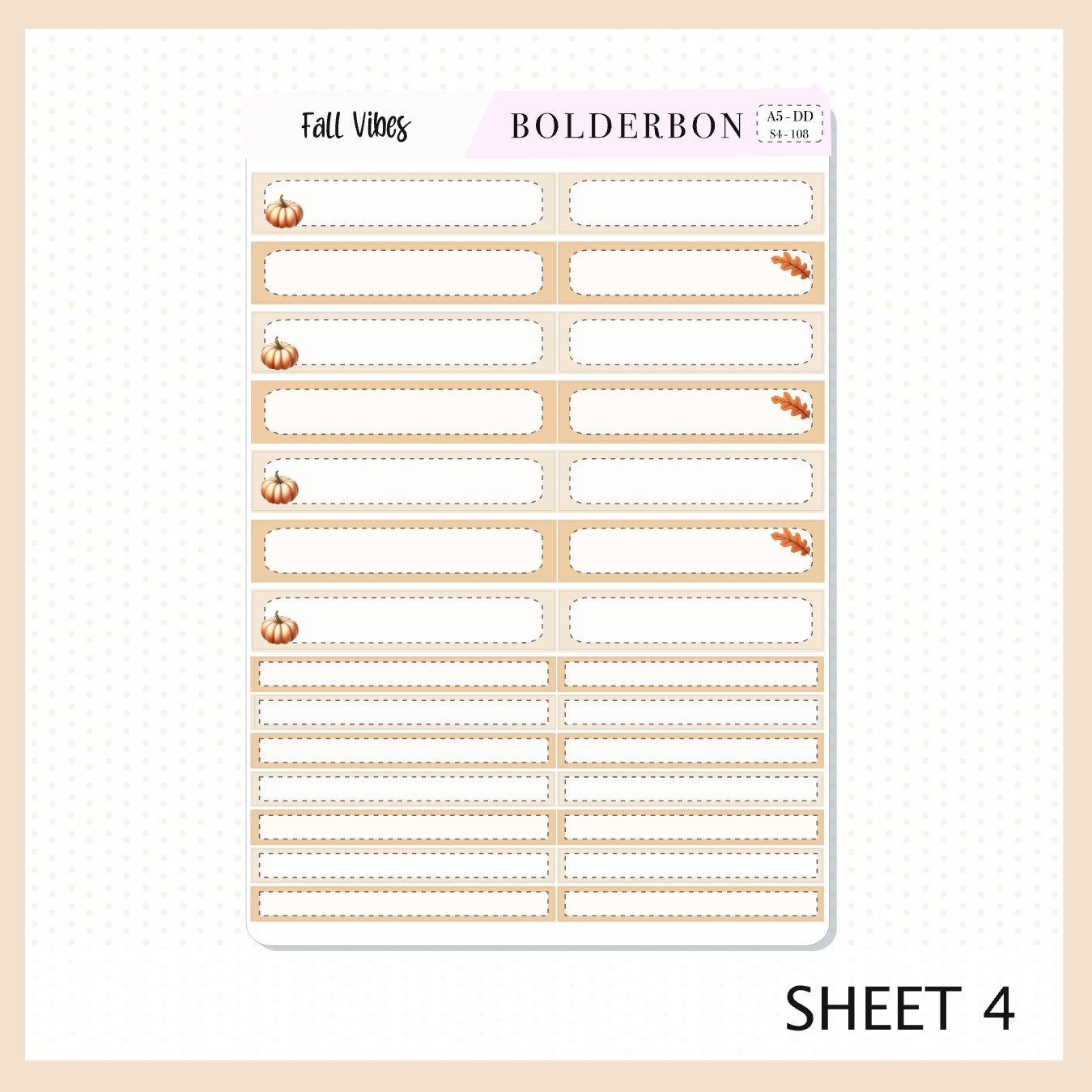FALL VIBES || A5 Daily Duo Planner Sticker Kit