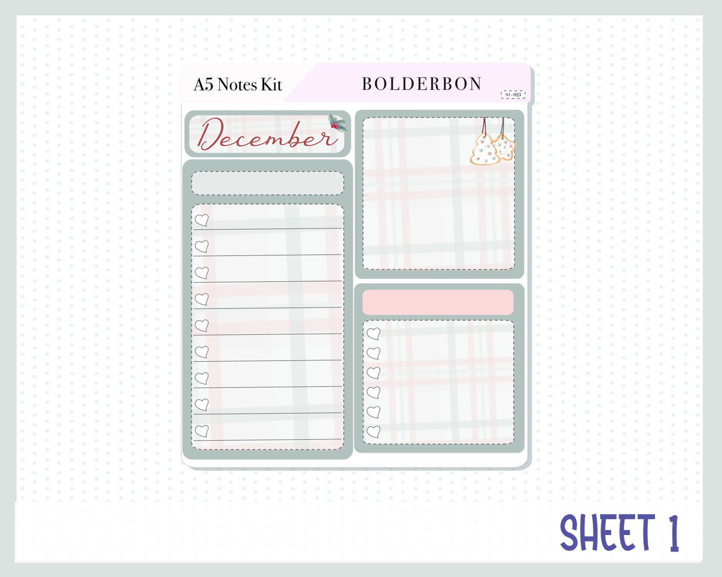 DECEMBER A5 NOTES KIT || "Christmas Joy" Planner Sticker Kit