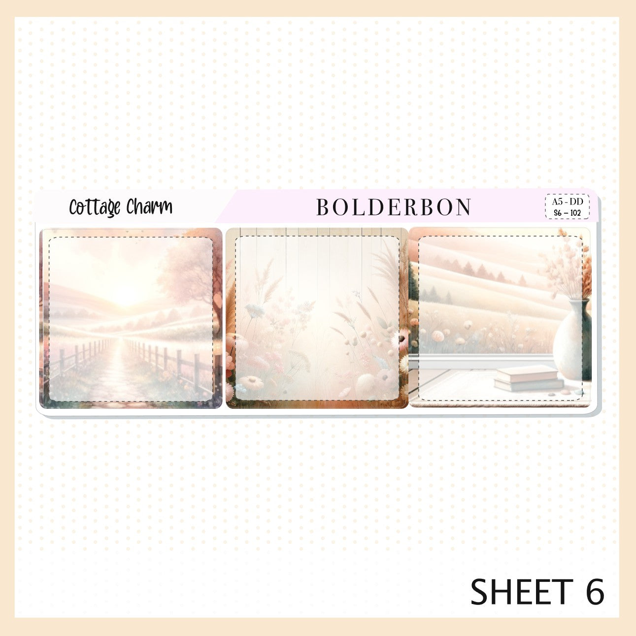 COTTAGE CHARM || A5 Daily Duo Planner Sticker Kit