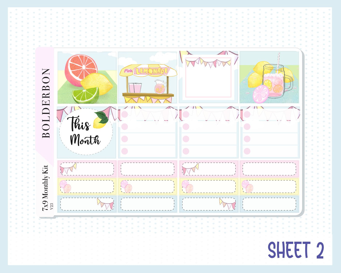 AUGUST 7x9 Monthly Sticker Kit