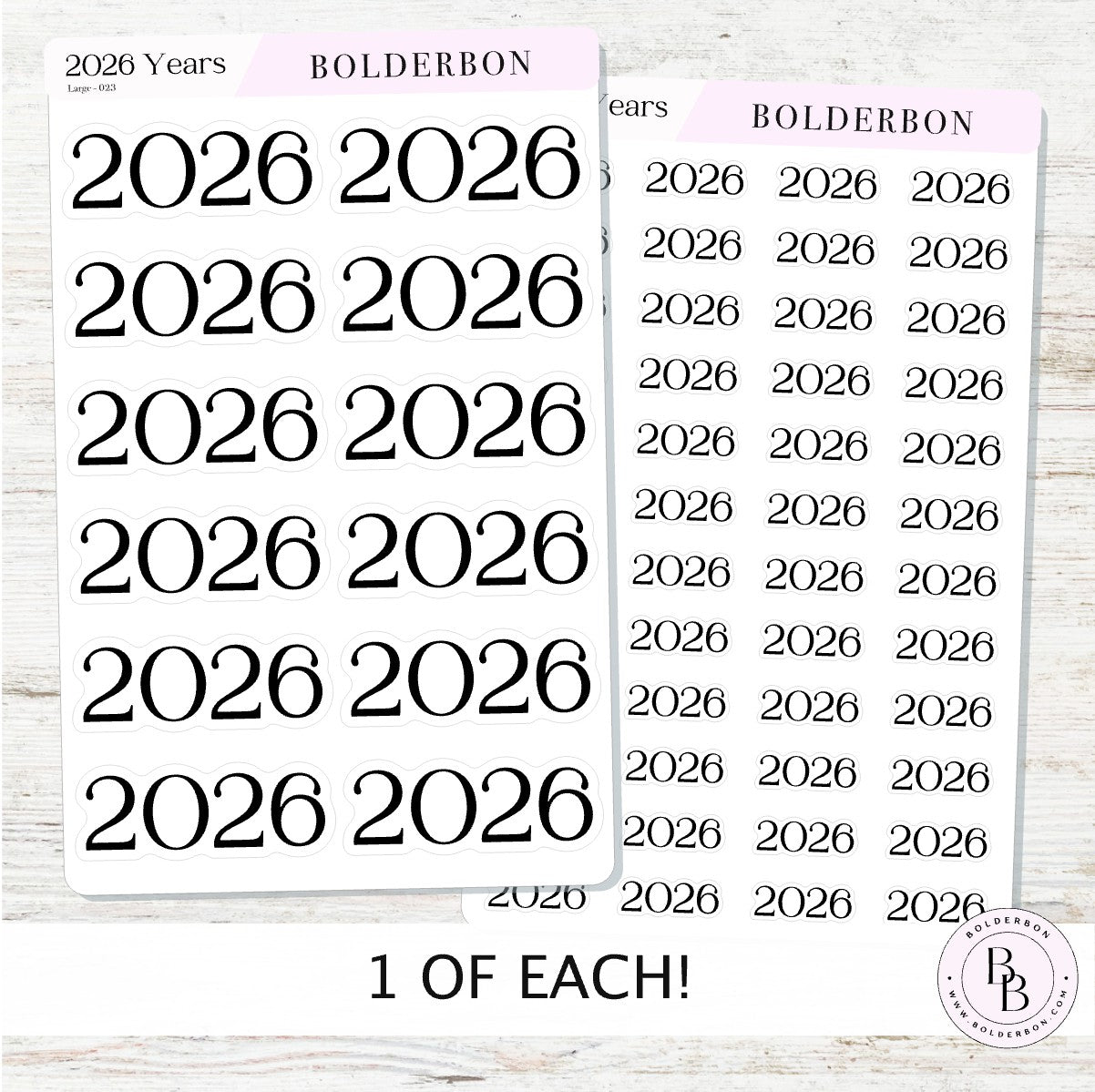 2026 BLACK Year Stickers || Minimal Planner and Journal Setup