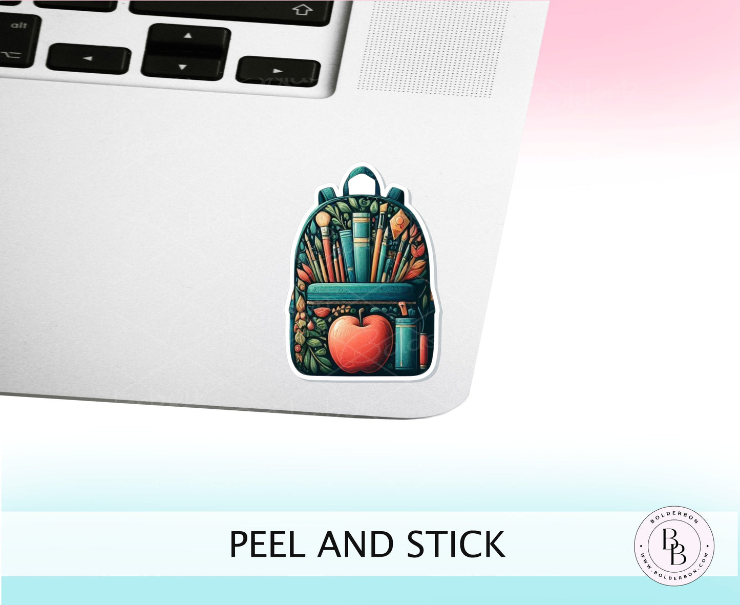 BACKPACK sticker || School, Academic Sticker, Planner Scrapbook, Laptop Sticker, Water Bottle Sticker, Car Decal