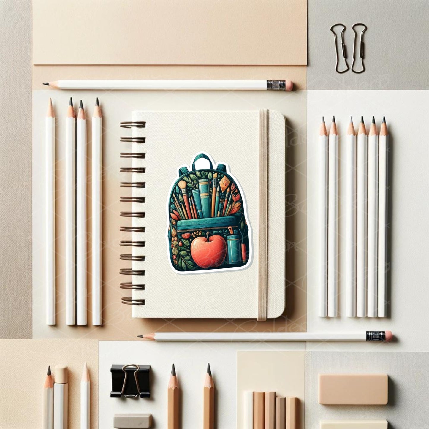 BACKPACK sticker || School, Academic Sticker, Planner Scrapbook, Laptop Sticker, Water Bottle Sticker, Car Decal
