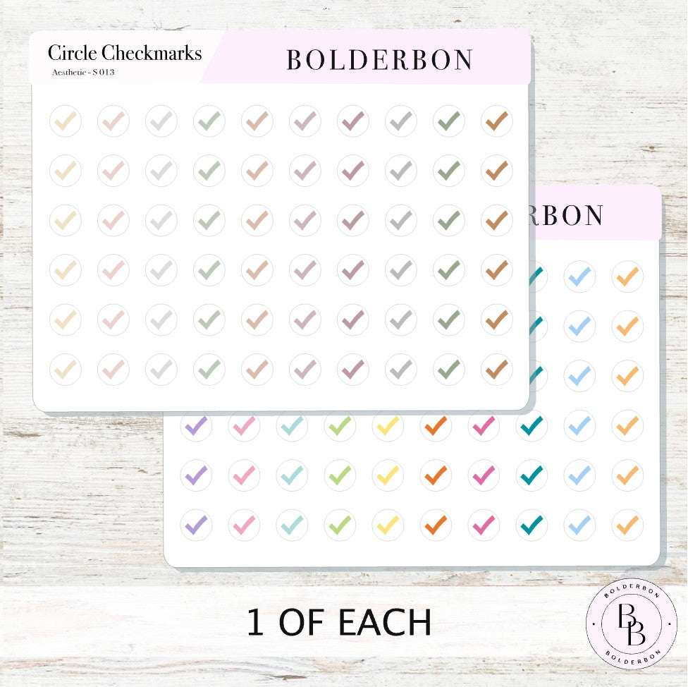 MINI CHECKMARK CIRCLES || Planner Stickers