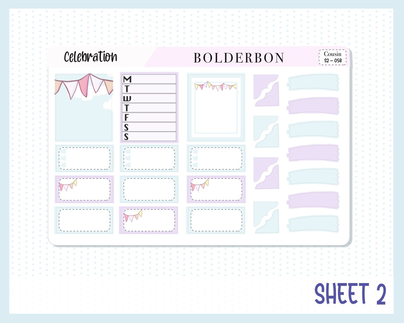 CELEBRATION || Hobonichi Cousin Planner Sticker Kit
