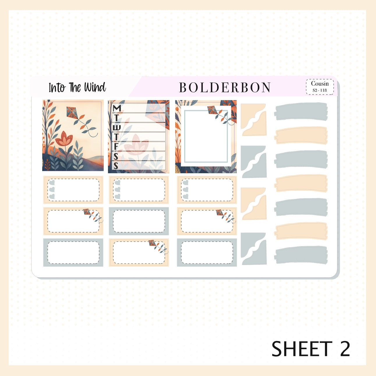 INTO THE WIND Hobonichi Cousin || A5 Planner Sticker Kit, Whimsical Woodland Forest Theme, Fall Leaves Vibe Planner Stickers