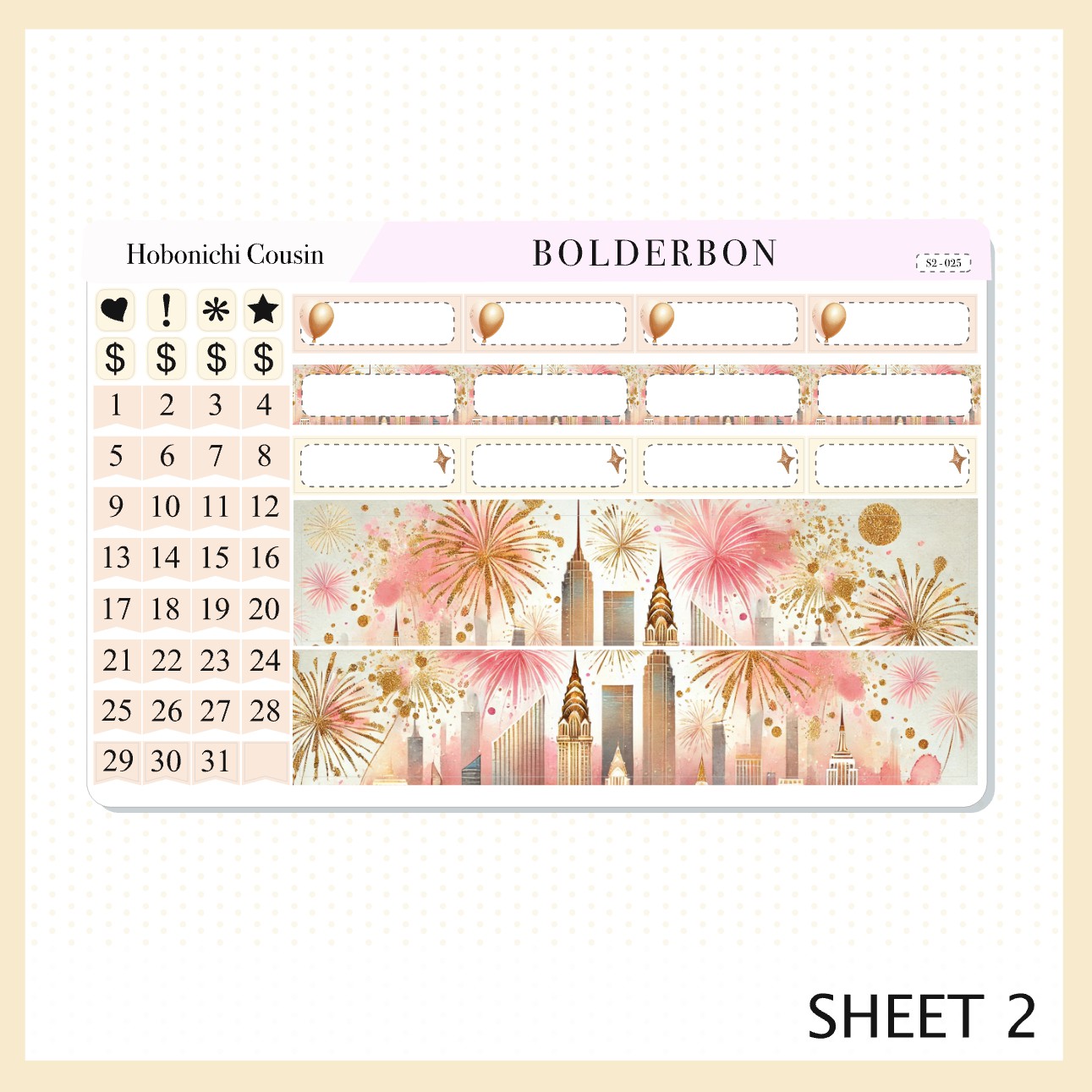 JANUARY Hobonichi Cousin and A5 Day Free || Monthly Planner Sticker Kit