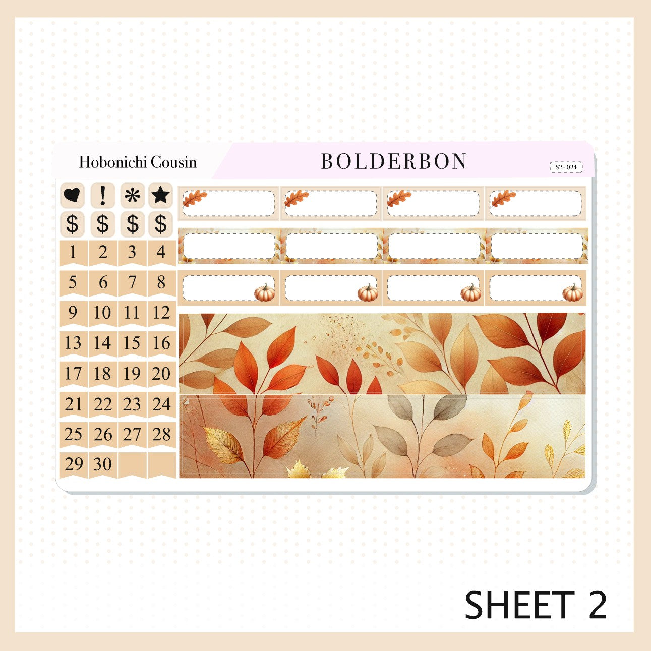 NOVEMBER Hobonichi Cousin and A5 Day Free || Monthly Planner Sticker Kit