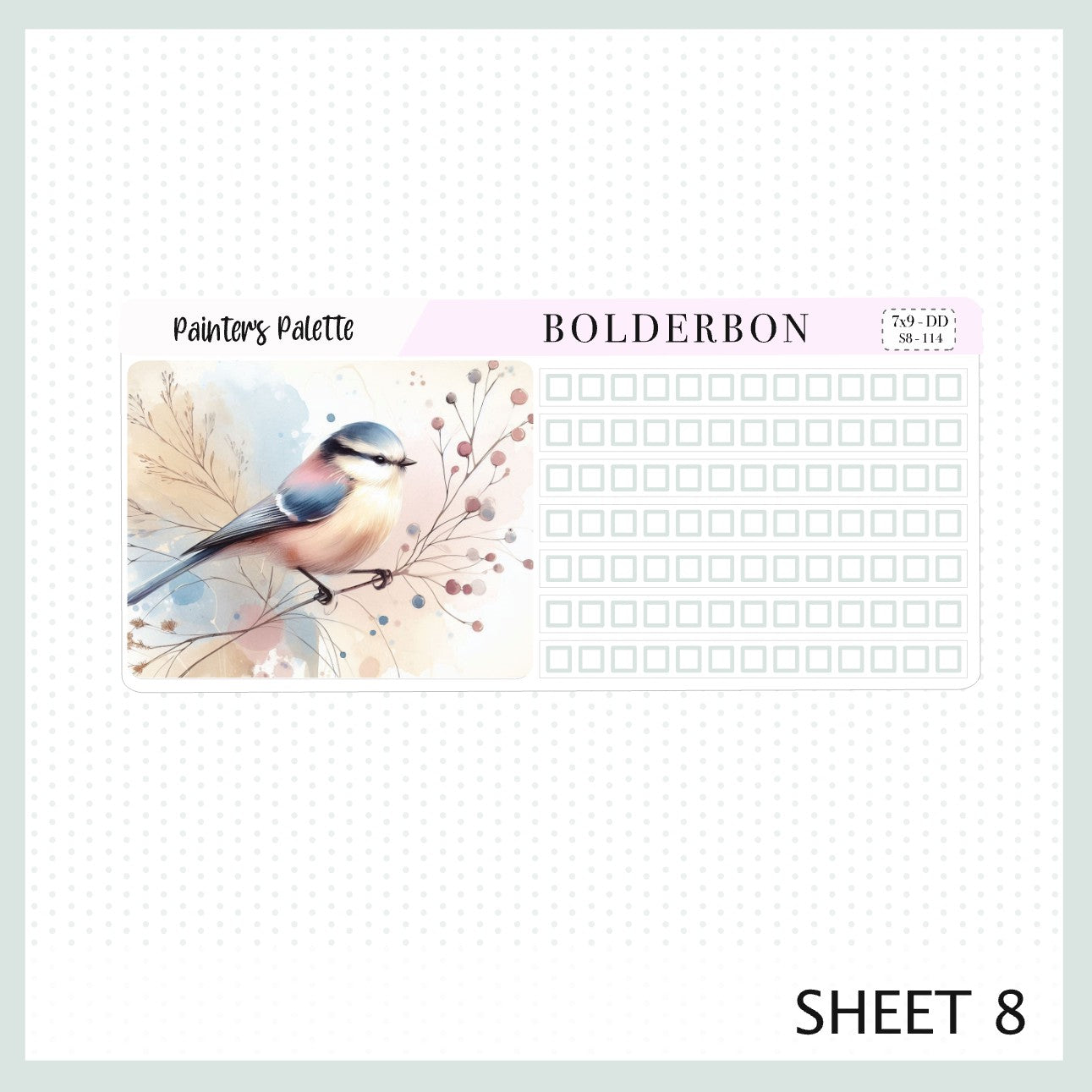 PAINTER'S PALETTE 7x9 Daily Duo || Planner Sticker Kit for Erin Condren
