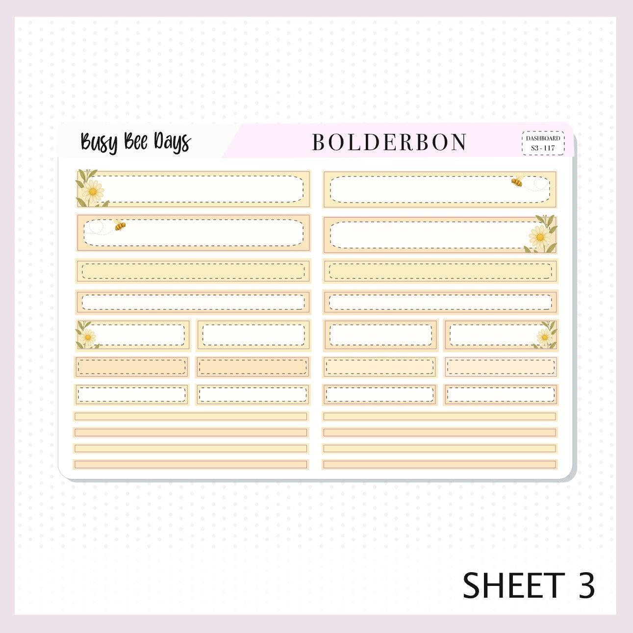 BUSY BEE DAYS Erin Condren Dashboard Sticker kit || Bees, Florals & Cozy Farmhouse Vibe Planner Stickers
