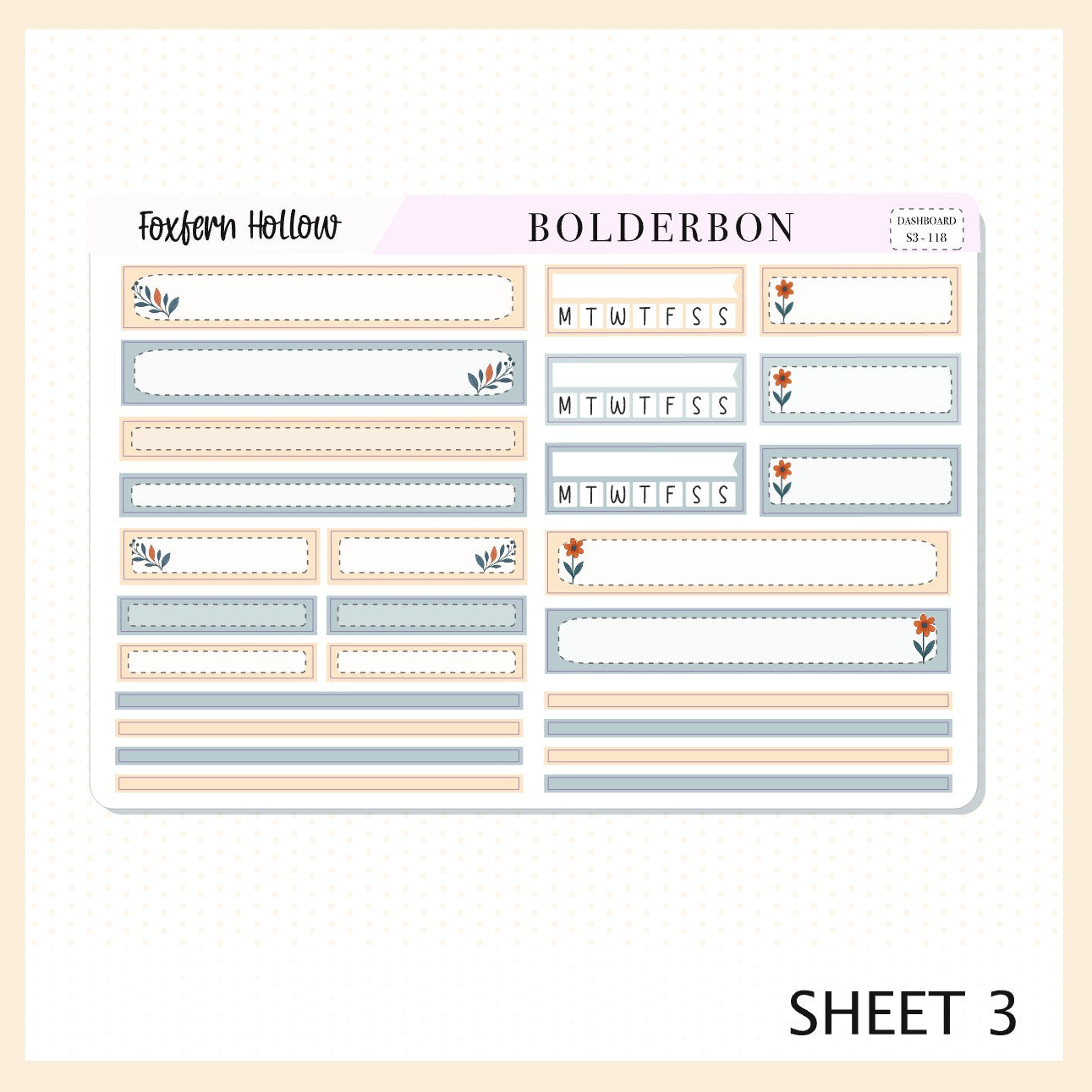 FOXFERN HOLLOW Erin Condren Dashboard Sticker kit || Whimsical Woodland Forest Theme, Fall Leaves Vibe Planner Stickers