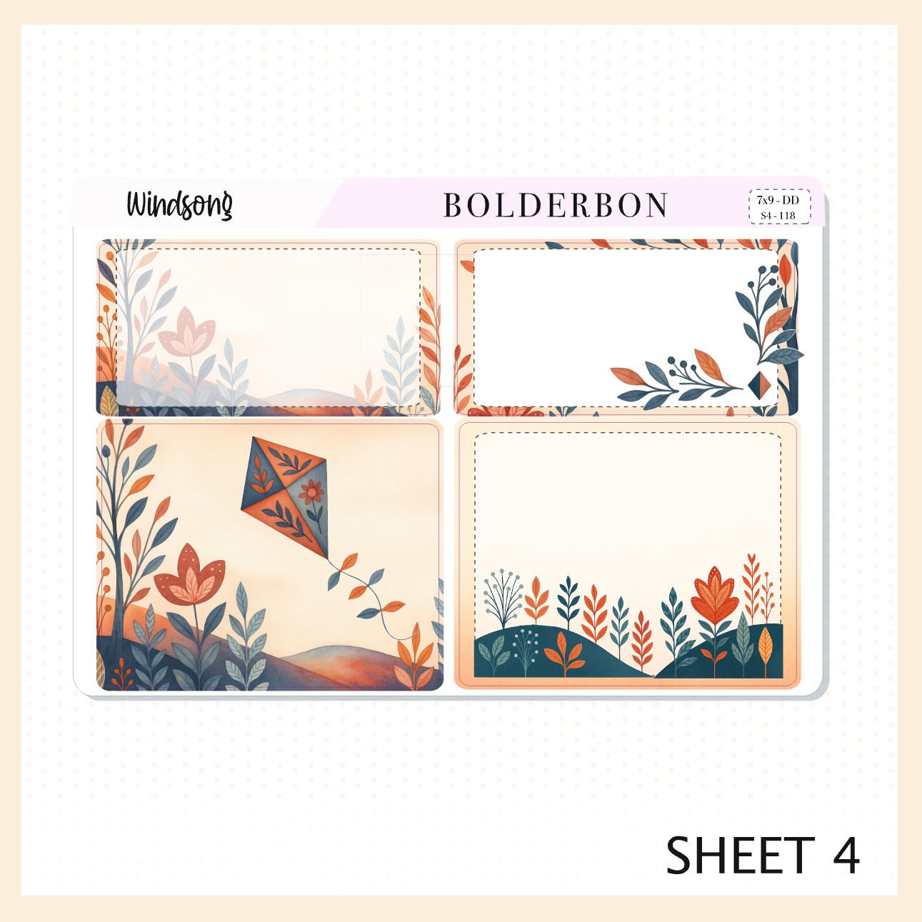WINDSONG 7x9 Daily Duo || Planner Sticker Kit for Erin Condren