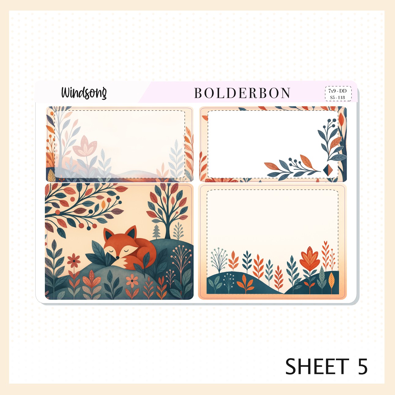 WINDSONG 7x9 Daily Duo || Planner Sticker Kit for Erin Condren