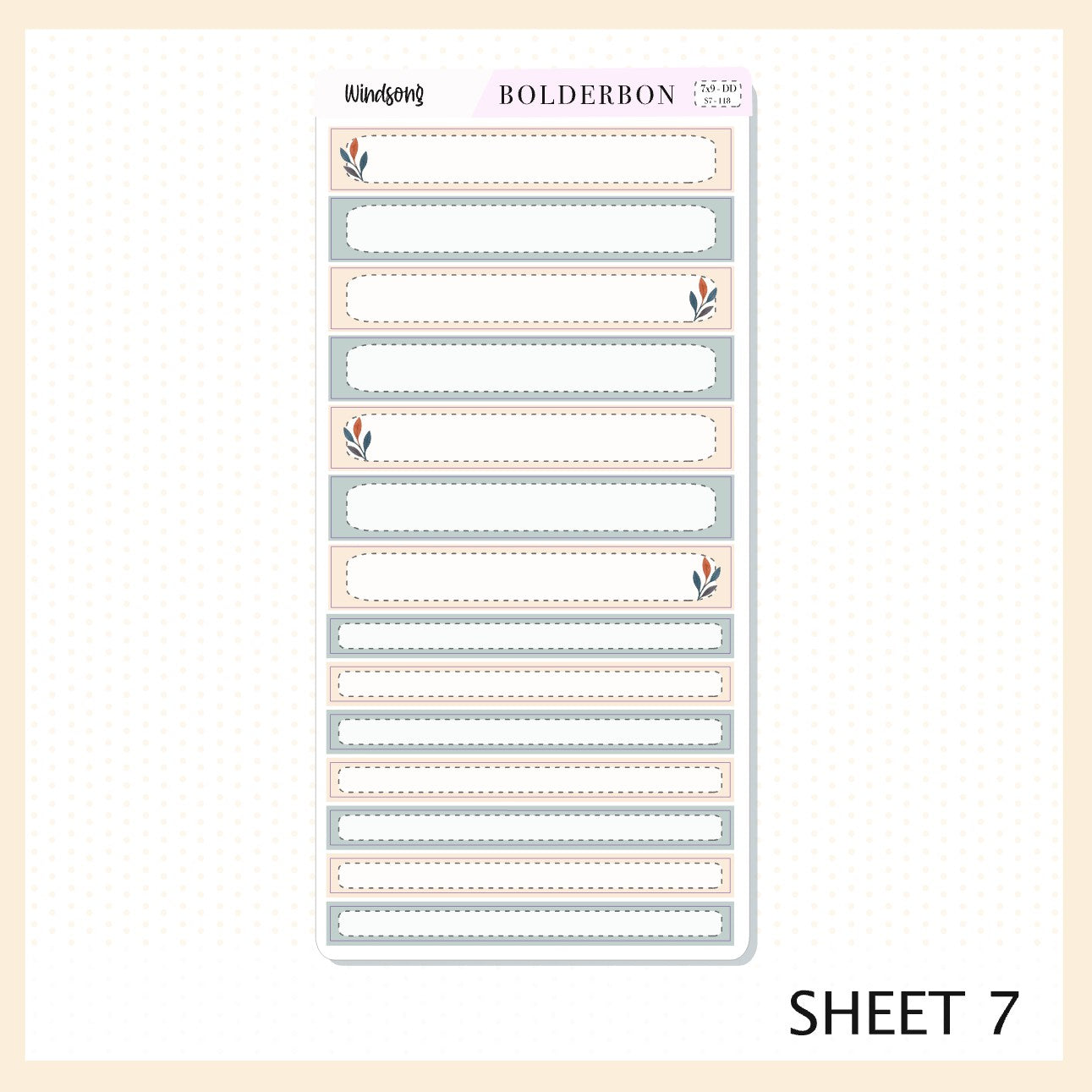 WINDSONG 7x9 Daily Duo || Planner Sticker Kit for Erin Condren