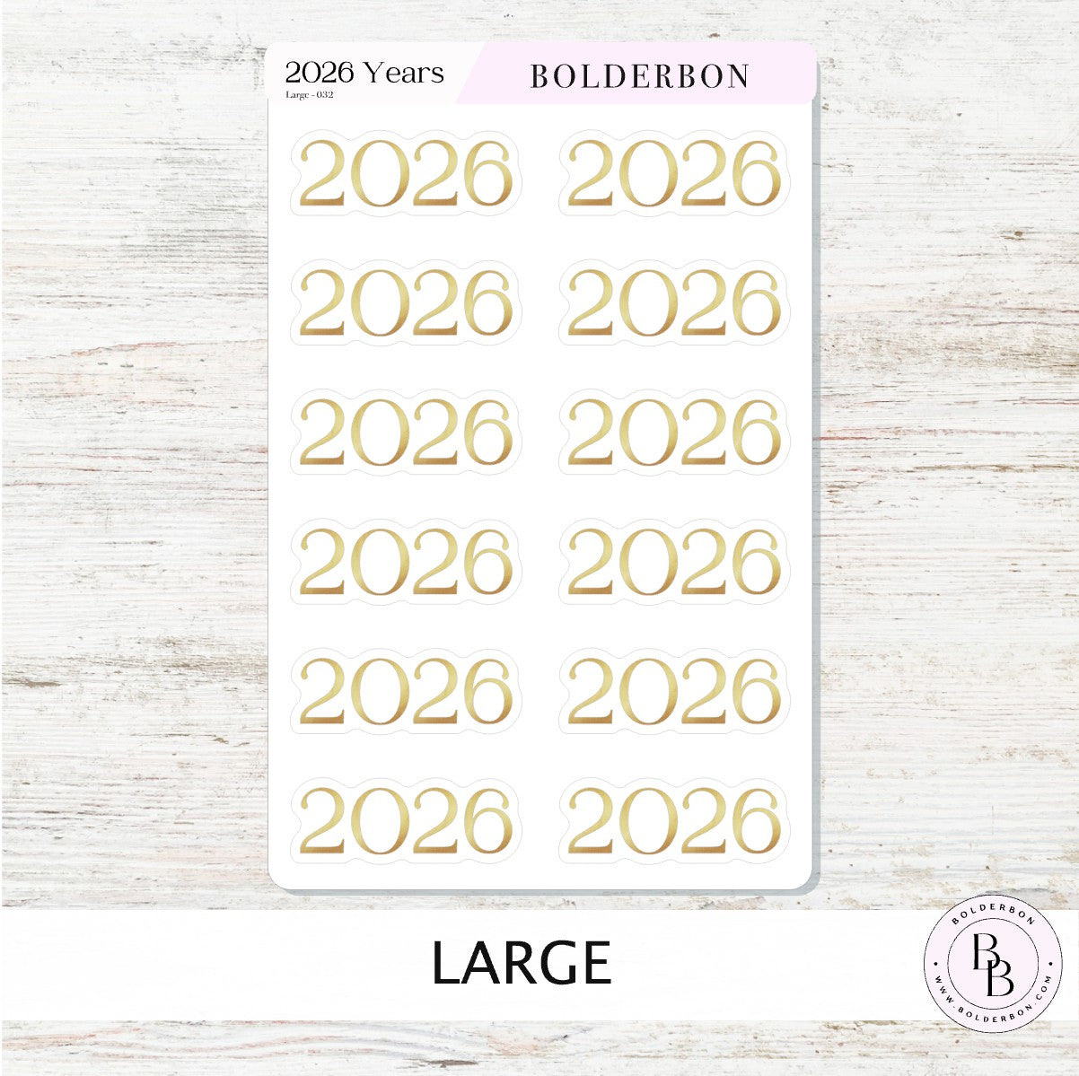 2026 GOLD Year Stickers || Minimal Planner and Journal Setup