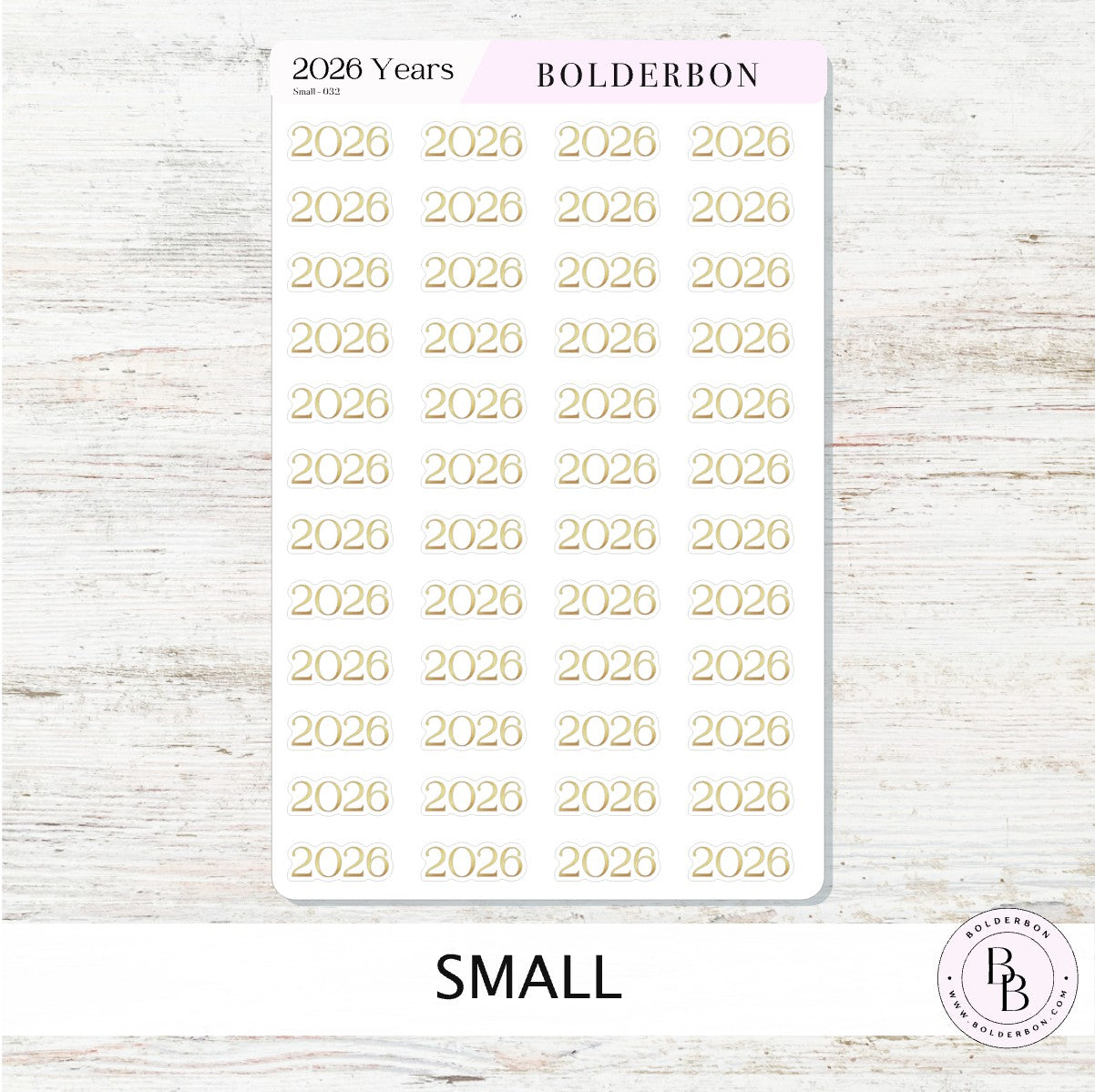 2026 GOLD Year Stickers || Minimal Planner and Journal Setup