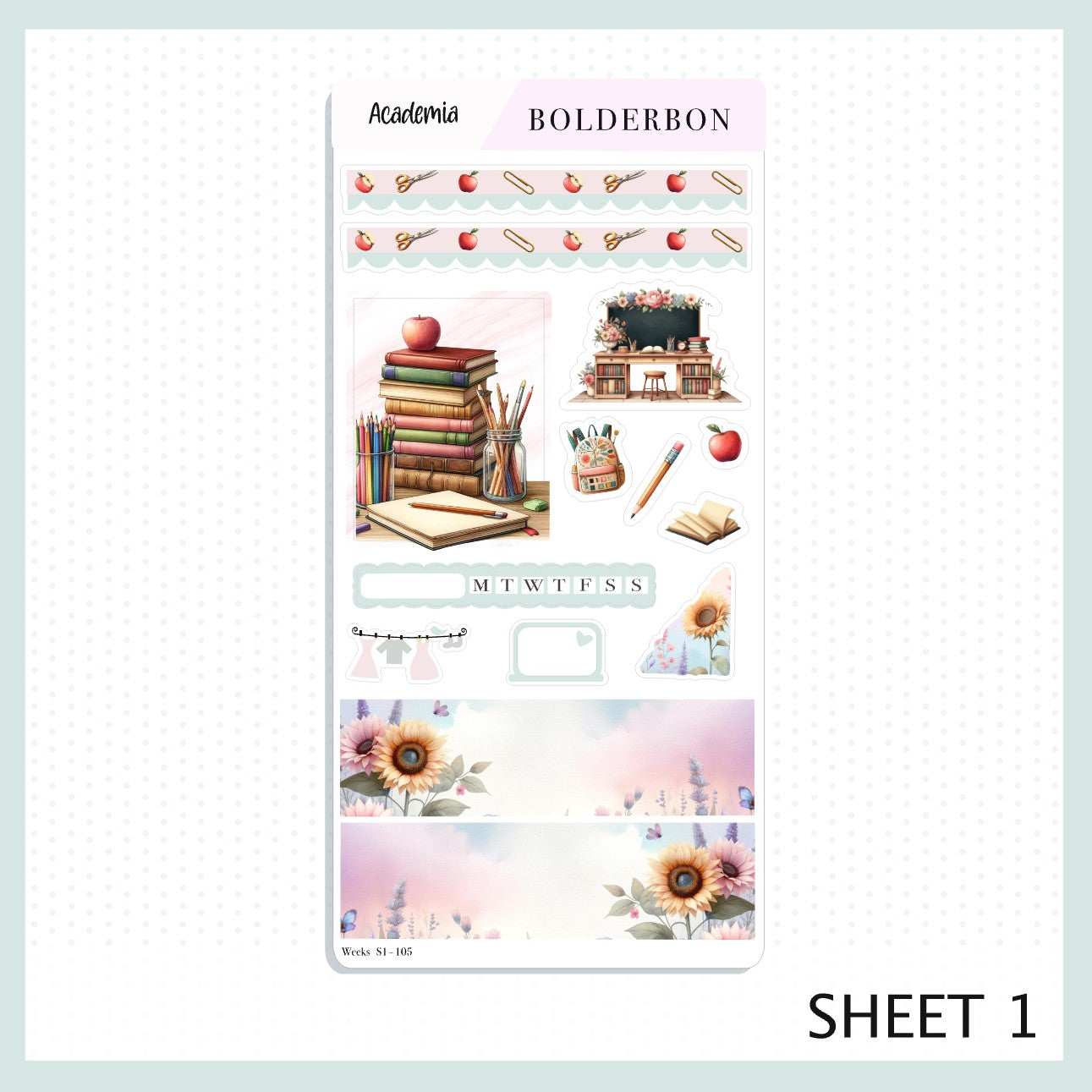 ACADEMIA Hobonichi Weeks || Planner Sticker Kit