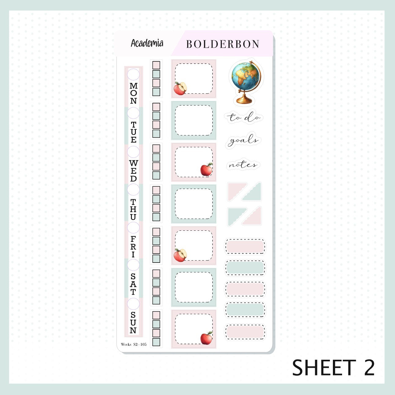 ACADEMIA Hobonichi Weeks || Planner Sticker Kit