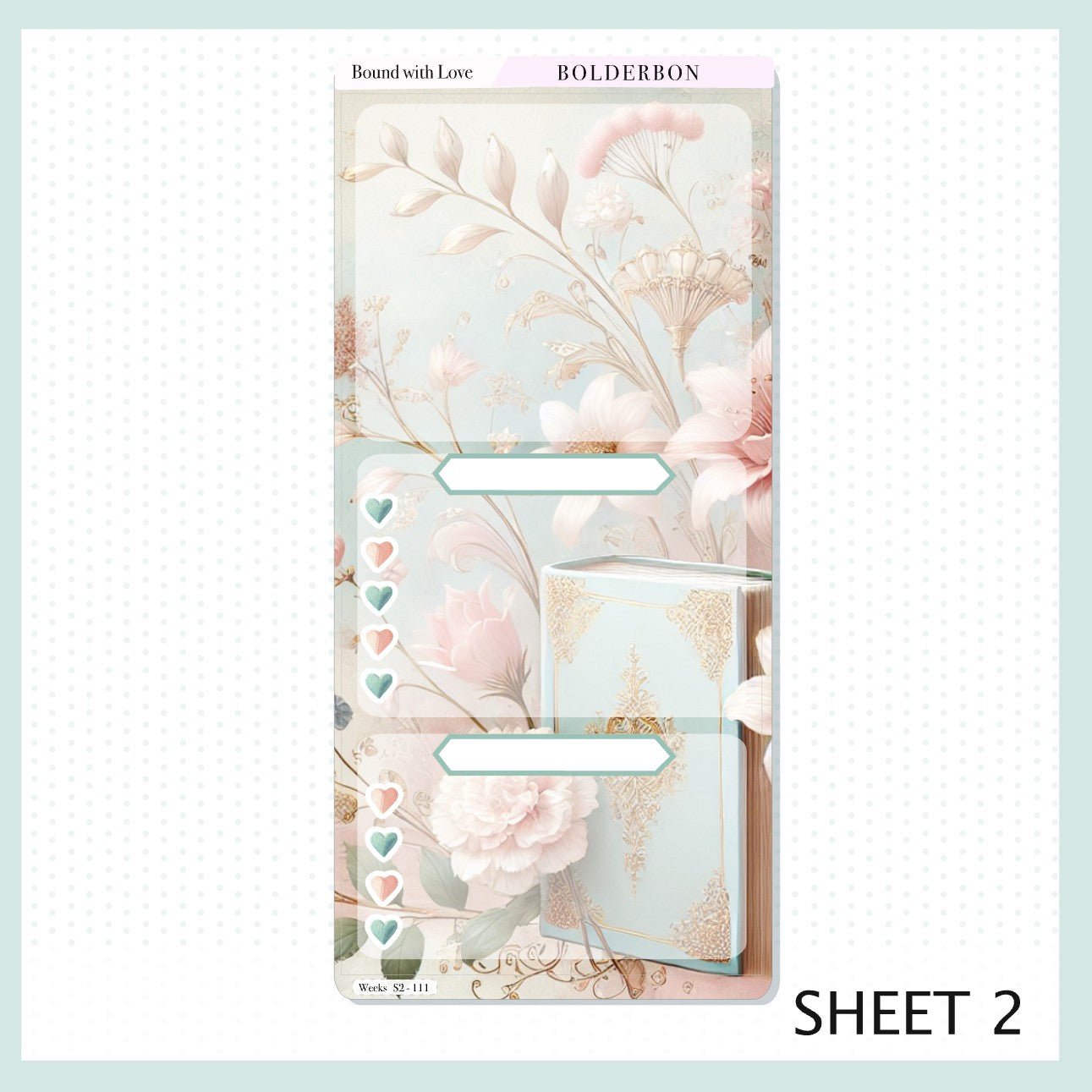 BOUND WITH LOVE Hobonichi Weeks || Planner Sticker Kit, Bookish