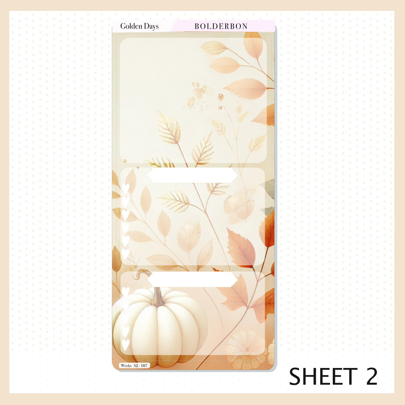 GOLDEN DAYS Hobonichi Weeks || Planner Sticker Kit