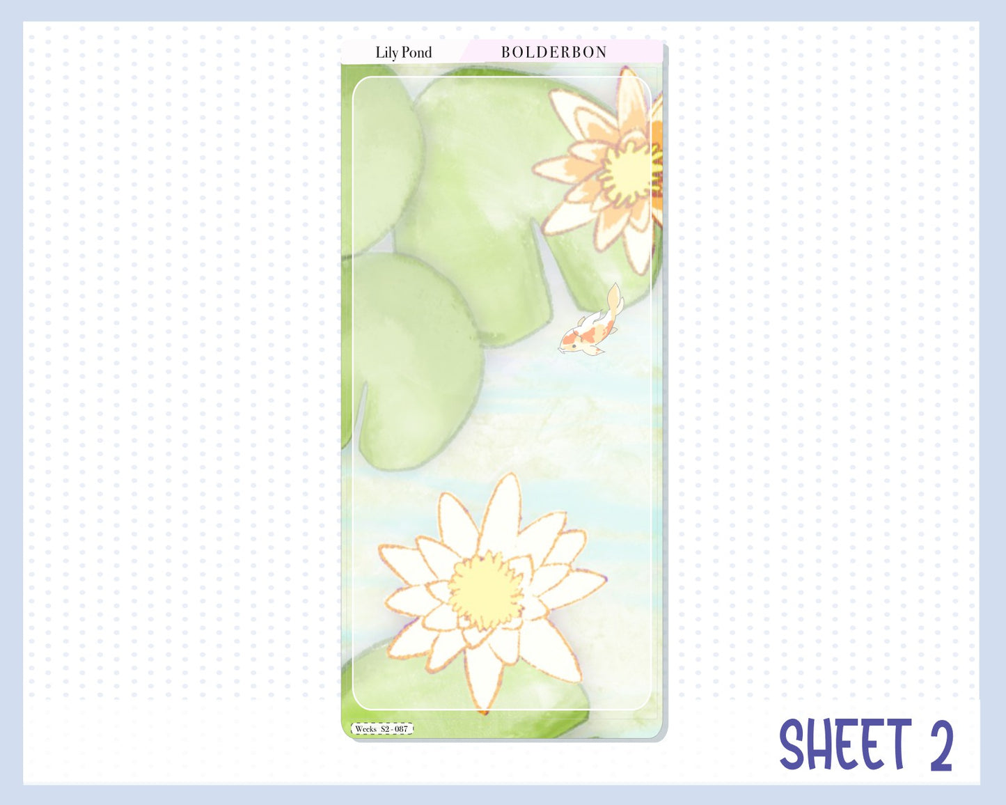 LILY POND || Hobonichi Weeks Planner Sticker Kit