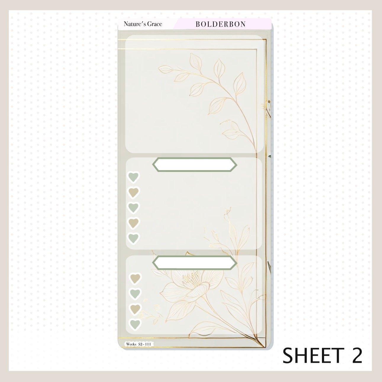 NATURE'S GRACE Hobonichi Weeks || Planner Sticker Kit
