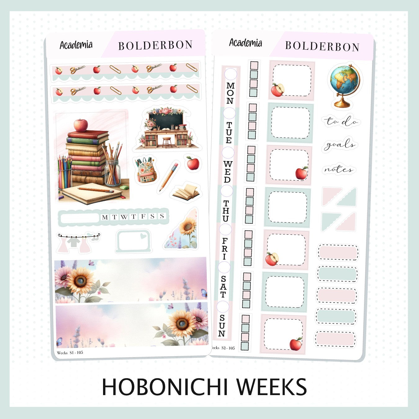ACADEMIA Hobonichi Weeks || Planner Sticker Kit