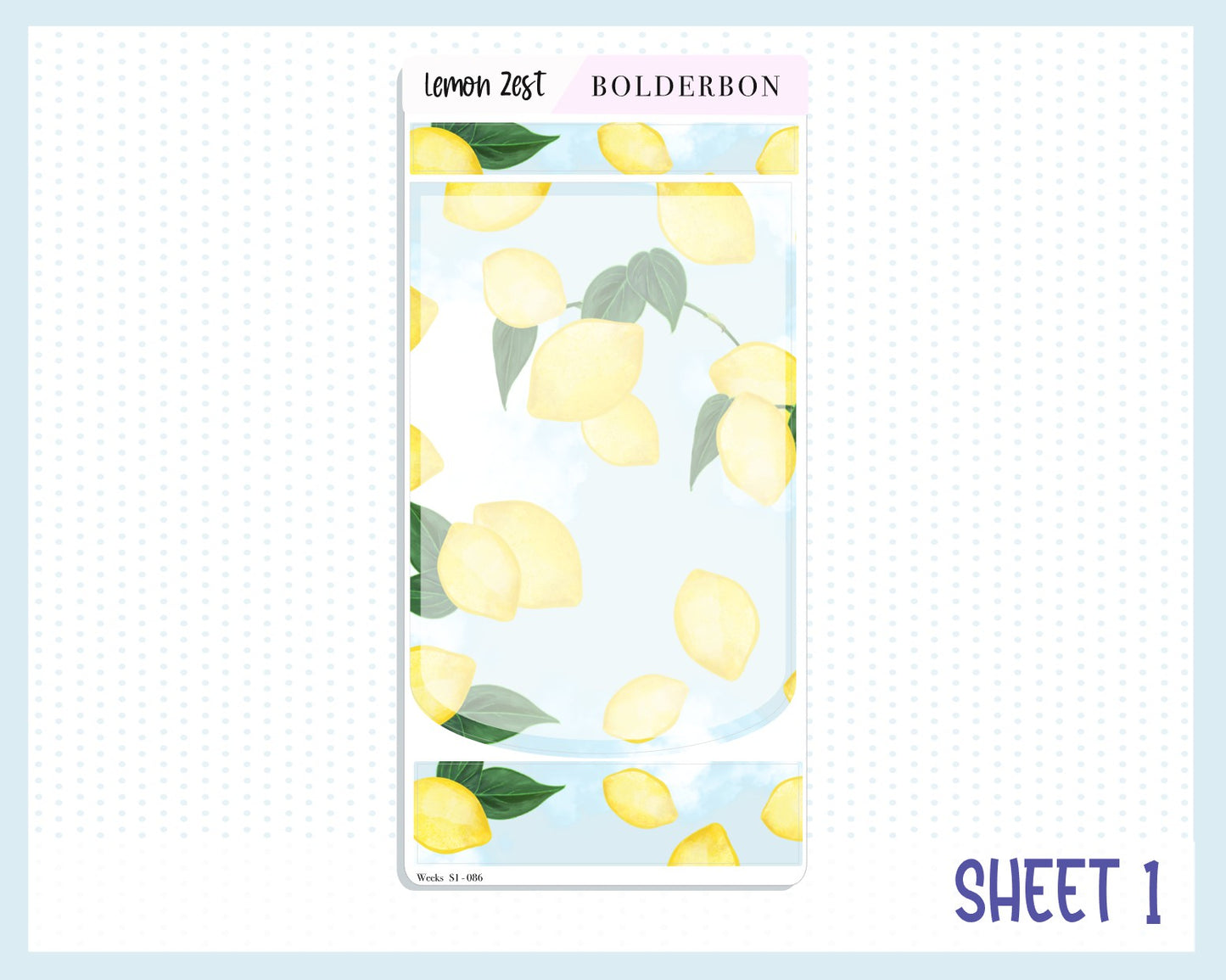 LEMON ZEST || Hobonichi Weeks Planner Sticker Kit