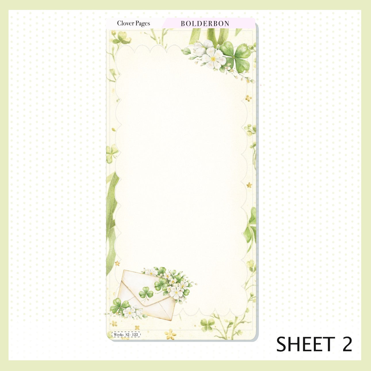 CLOVER PAGES Hobonichi Weeks Kit || Full Page Stickers