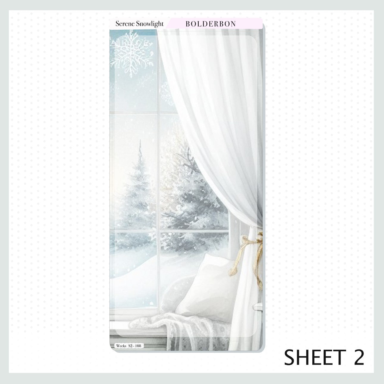 SERENE SNOWLIGHT Hobonichi Weeks || Planner Sticker Kit