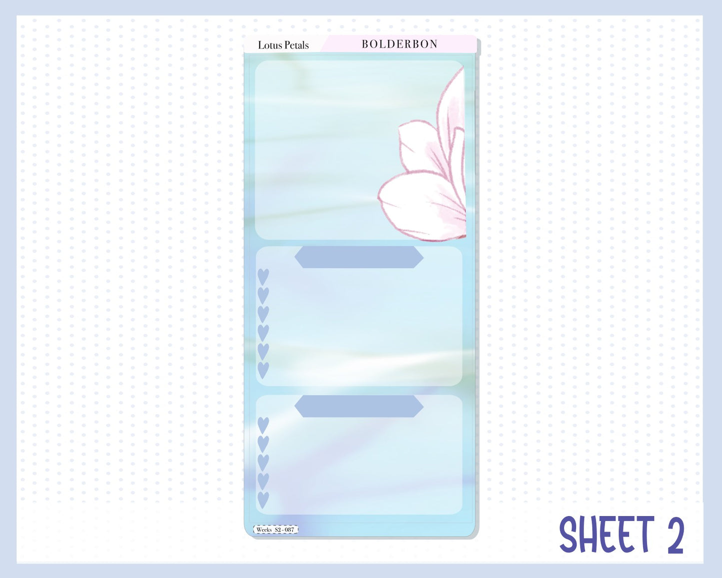LOTUS PETALS || Hobonichi Weeks Planner Sticker Kit