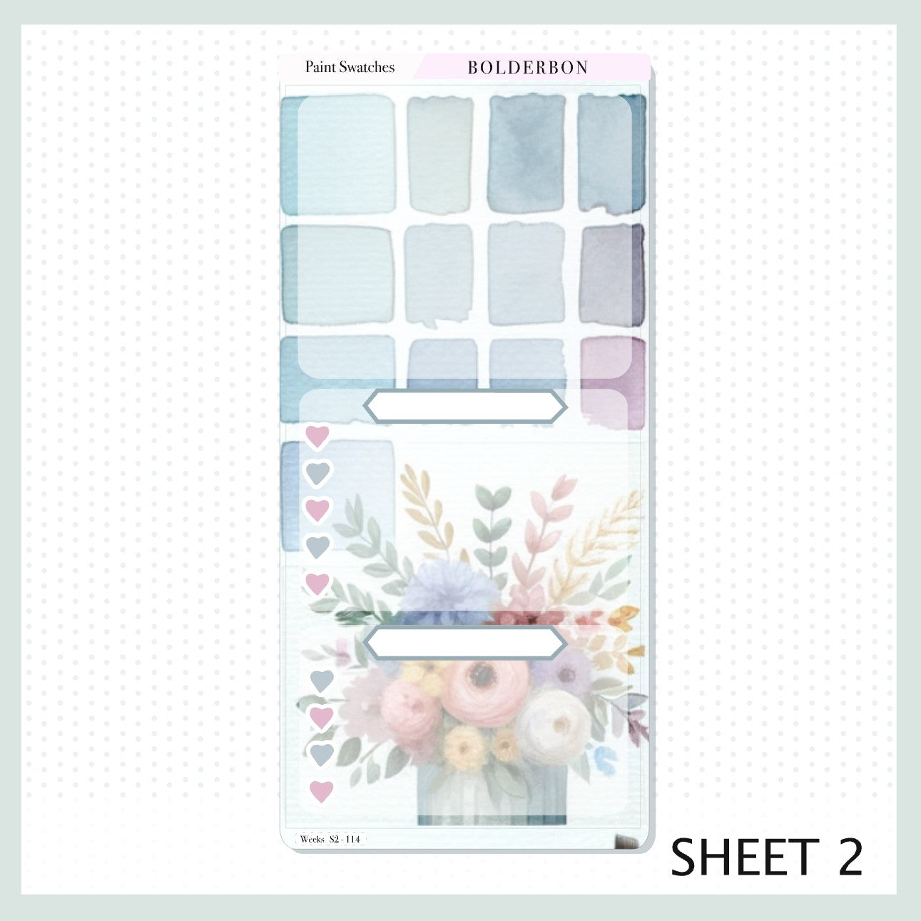 PAINT SWATCHES Hobonichi Weeks || Watercolor Art Pastel Weekly Planner Sticker Kit