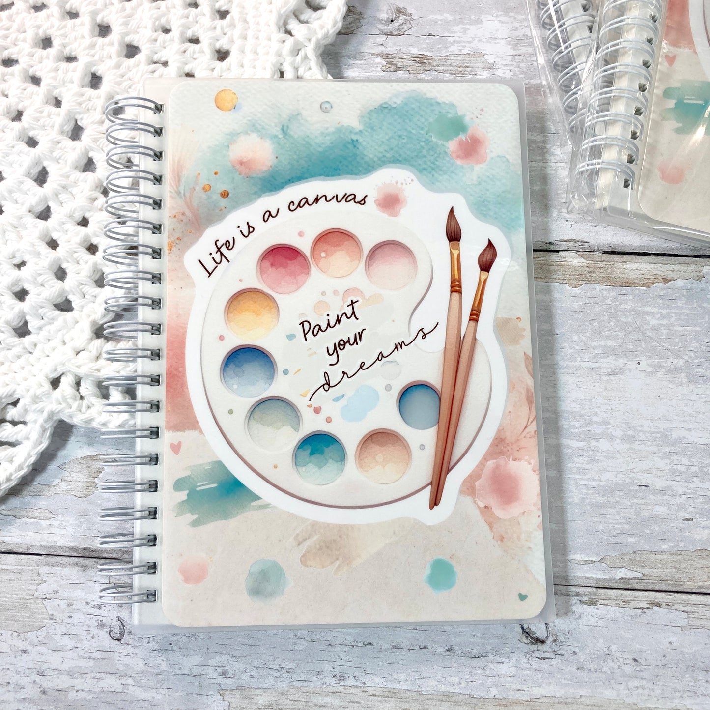 PAINT YOUR DREAMS Reusable Sticker Album || 5x7 Coil Bound Sticker Book, Perfect Gift for Art Lover