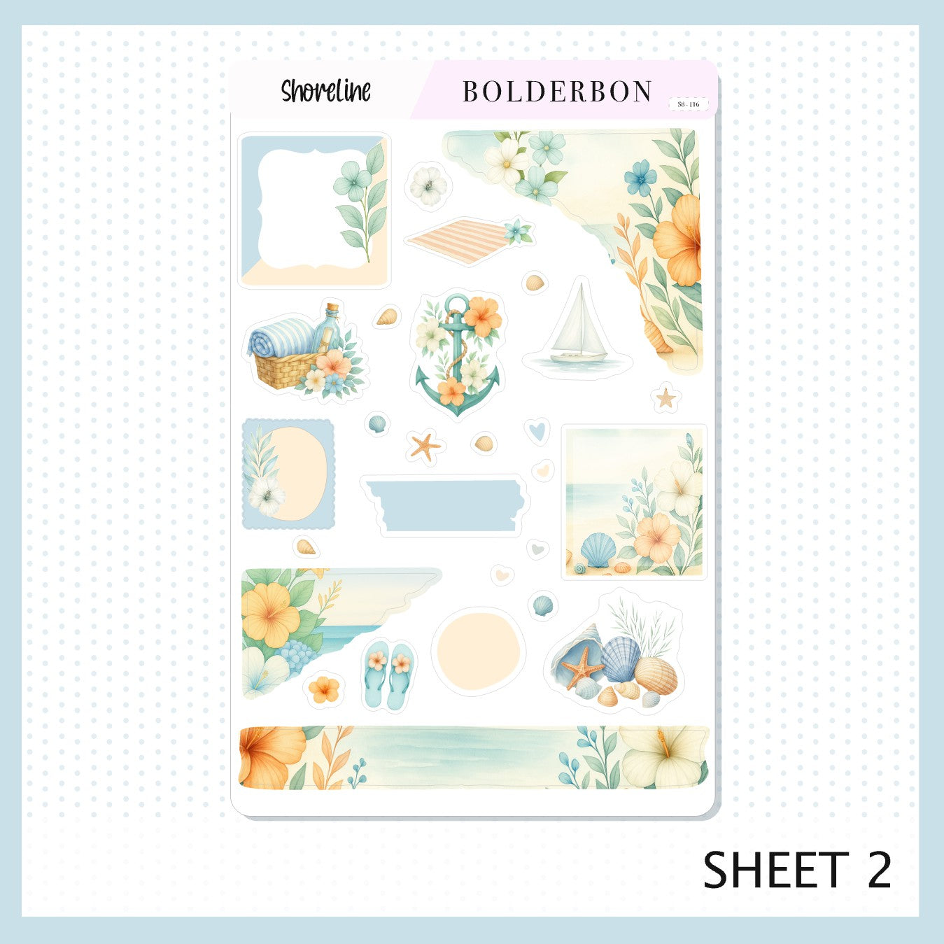 SHORELINE || Journal Sticker Kit