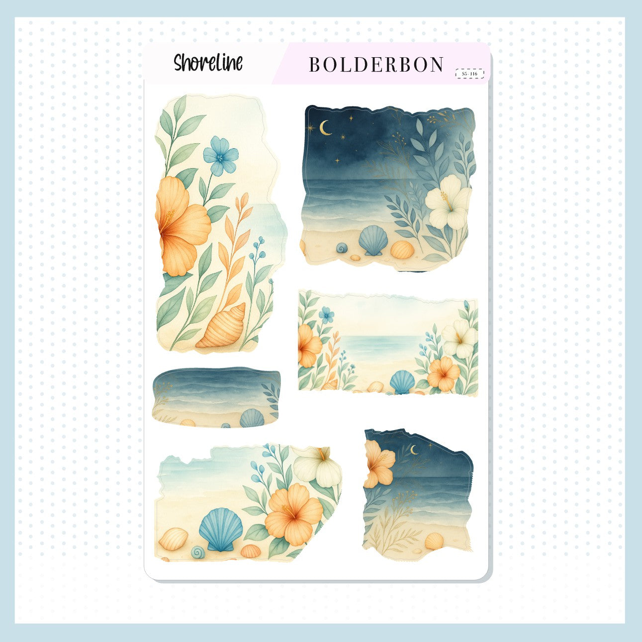 SHORELINE || Torn Pieces Journal Stickers