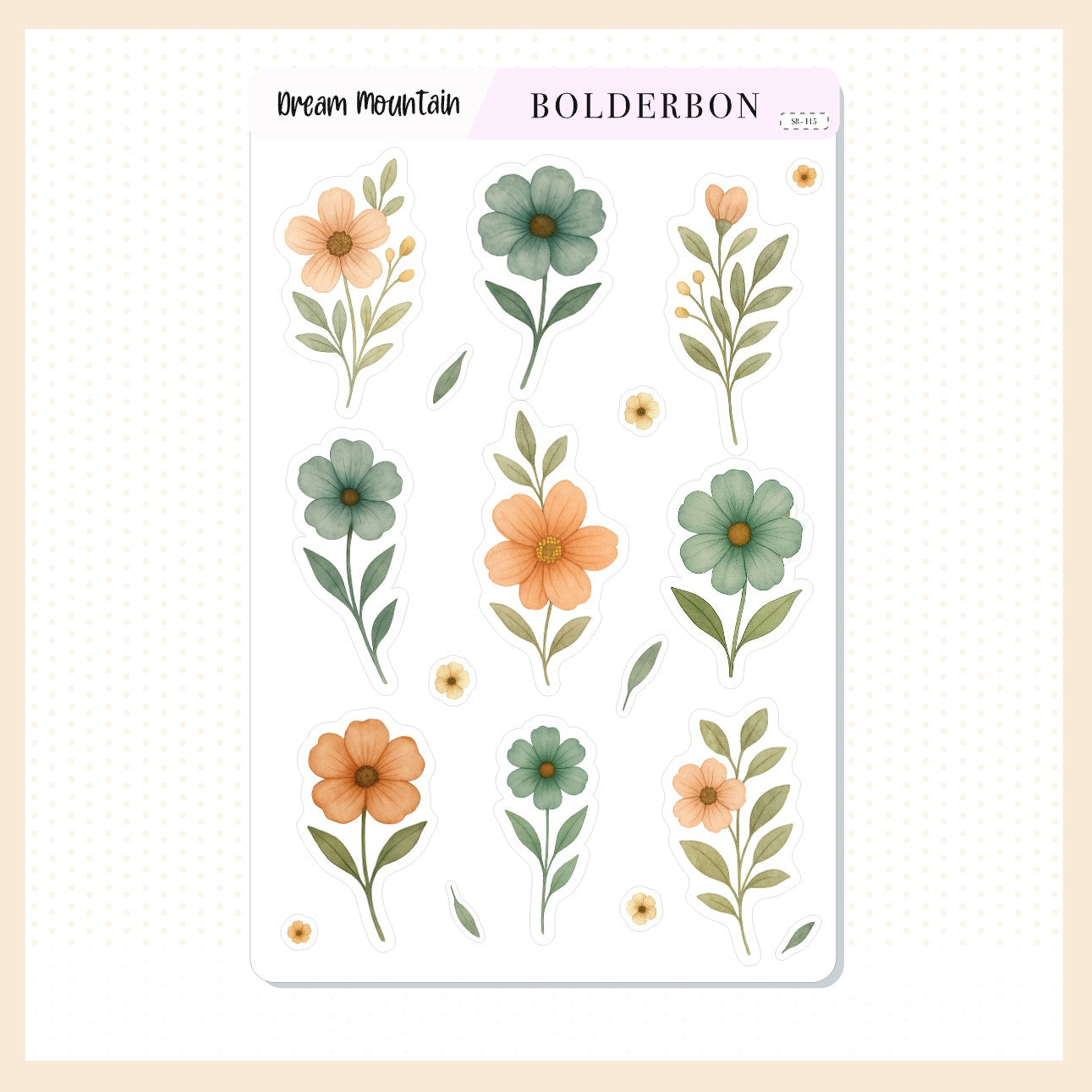 DREAM MOUNTAIN FLORALS || Aesthetic Flower Stickers for Journaling, Planners and More!