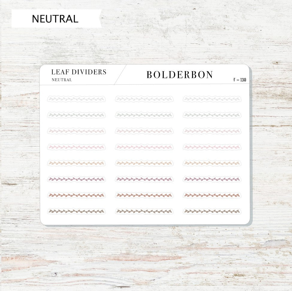 LEAF DIVIDERS || Functional Planner Stickers