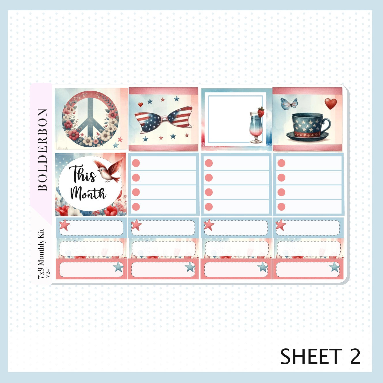 JULY 7x9 Monthly Sticker Kit || Meet Me In July