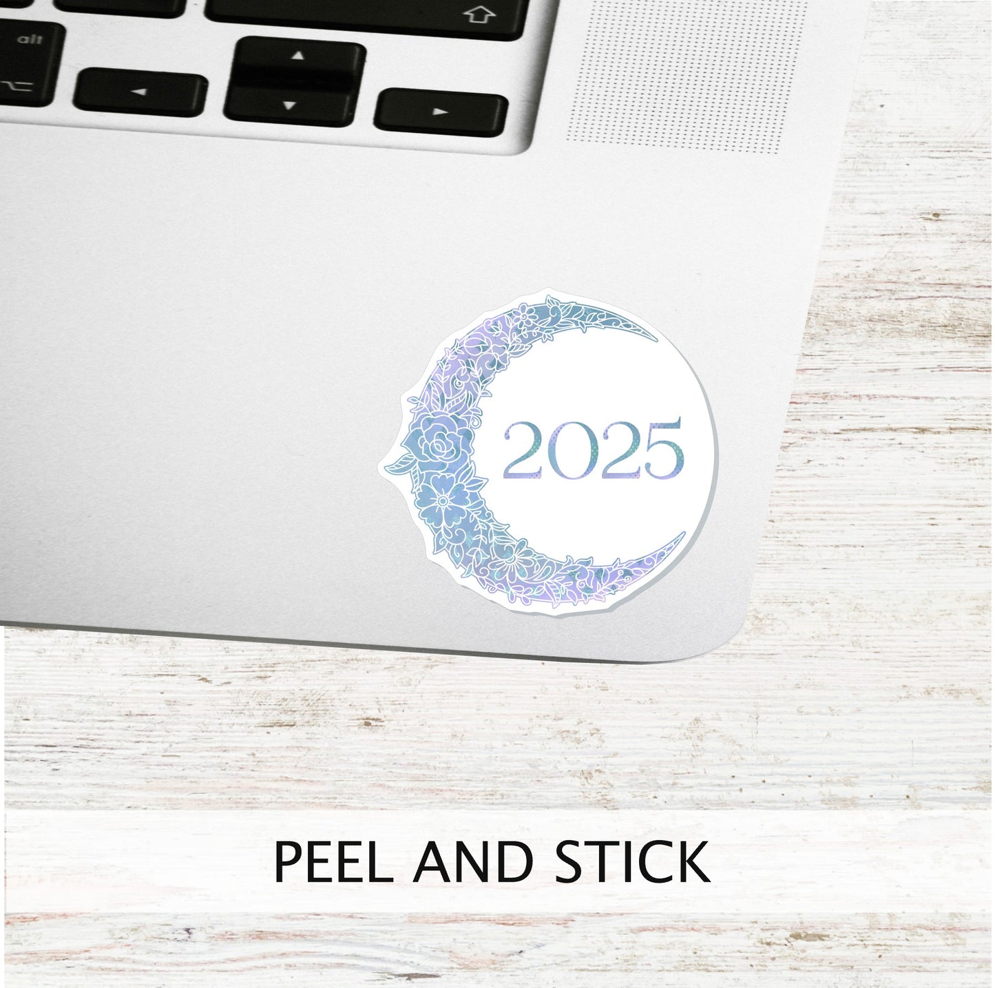 2025 FLORAL MOON || Vinyl Sticker Decal, Laptop, Planner Sticker, Hobonichi, High Quality Laminated, 3 Inches