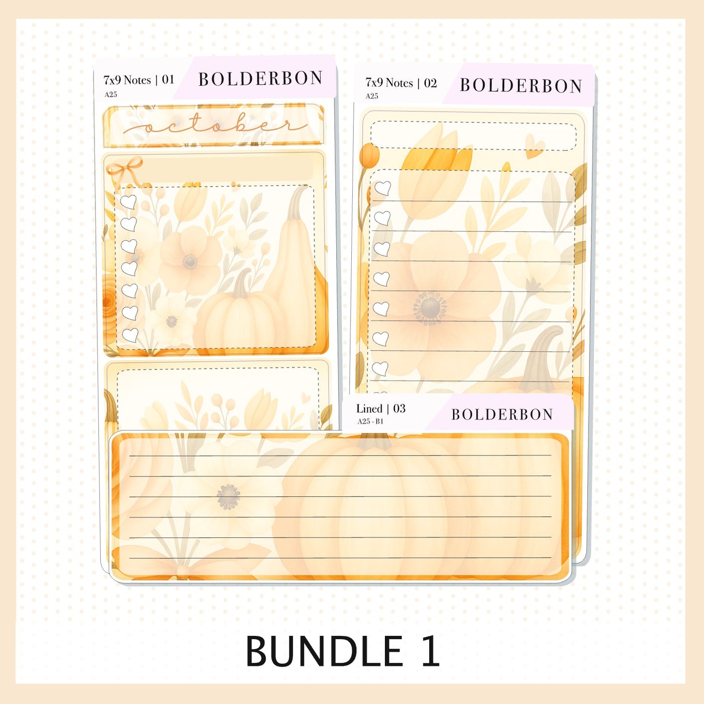 NEW OCTOBER 7x9 Notes Kit || 2025/2026 Planner Sticker Kit for Erin Condren Planners, Autumn Light