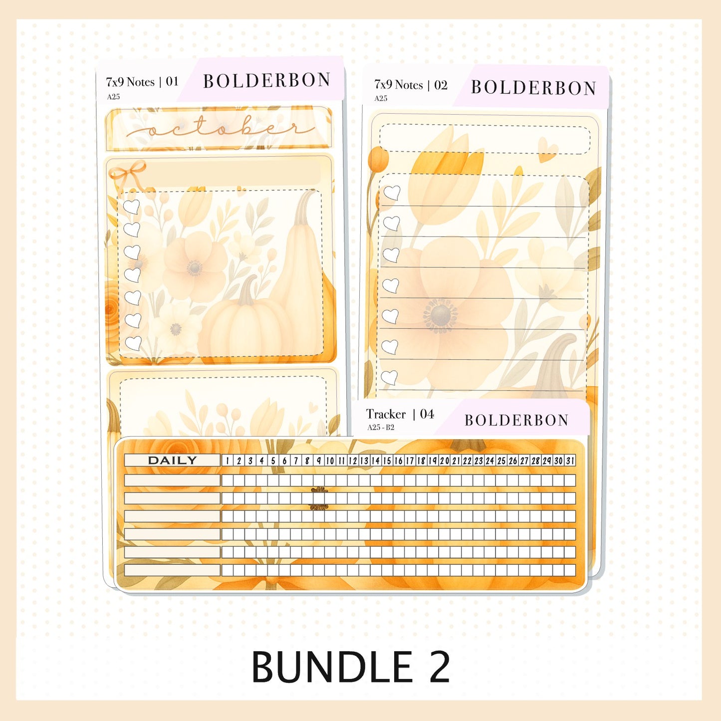 NEW OCTOBER 7x9 Notes Kit || 2025/2026 Planner Sticker Kit for Erin Condren Planners, Autumn Light