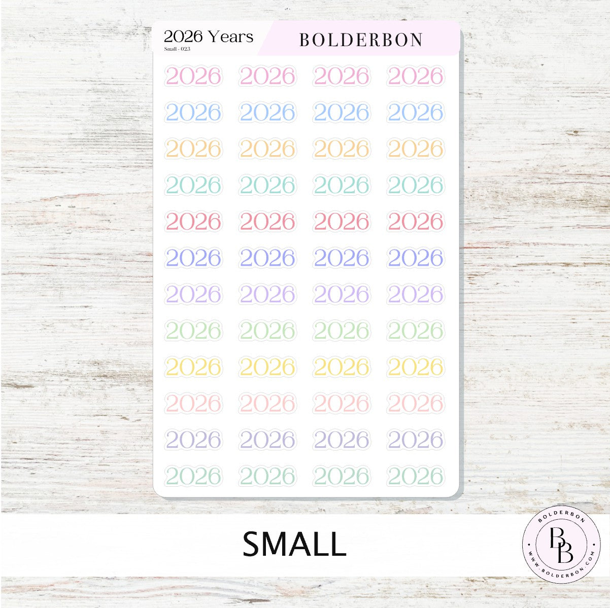 2026 PASTEL Year Stickers || Colorful Planner and Journal Setup