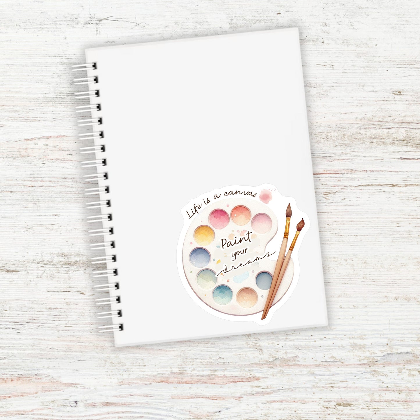 Paint Your Dreams Sticker || Art Palette Vinyl Sticker, Watercolor Artist Gift, Painting Journal Decal, Creative Aesthetic Sticker