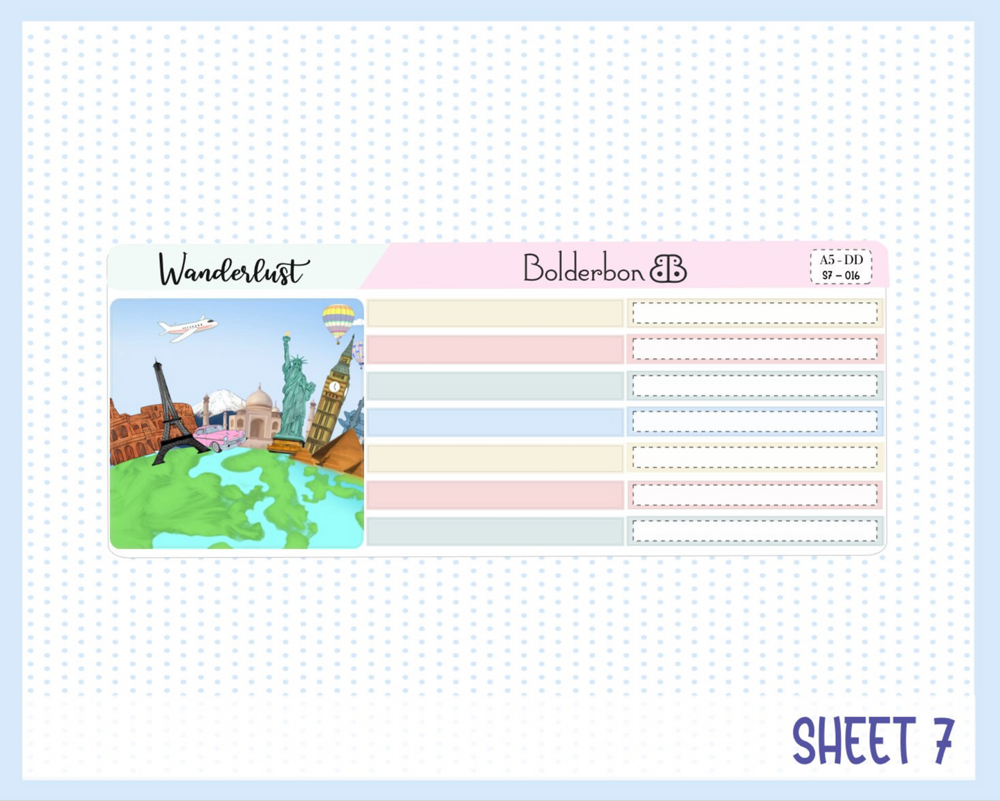 WANDERLUST || A5 Daily Duo Planner Sticker Kit