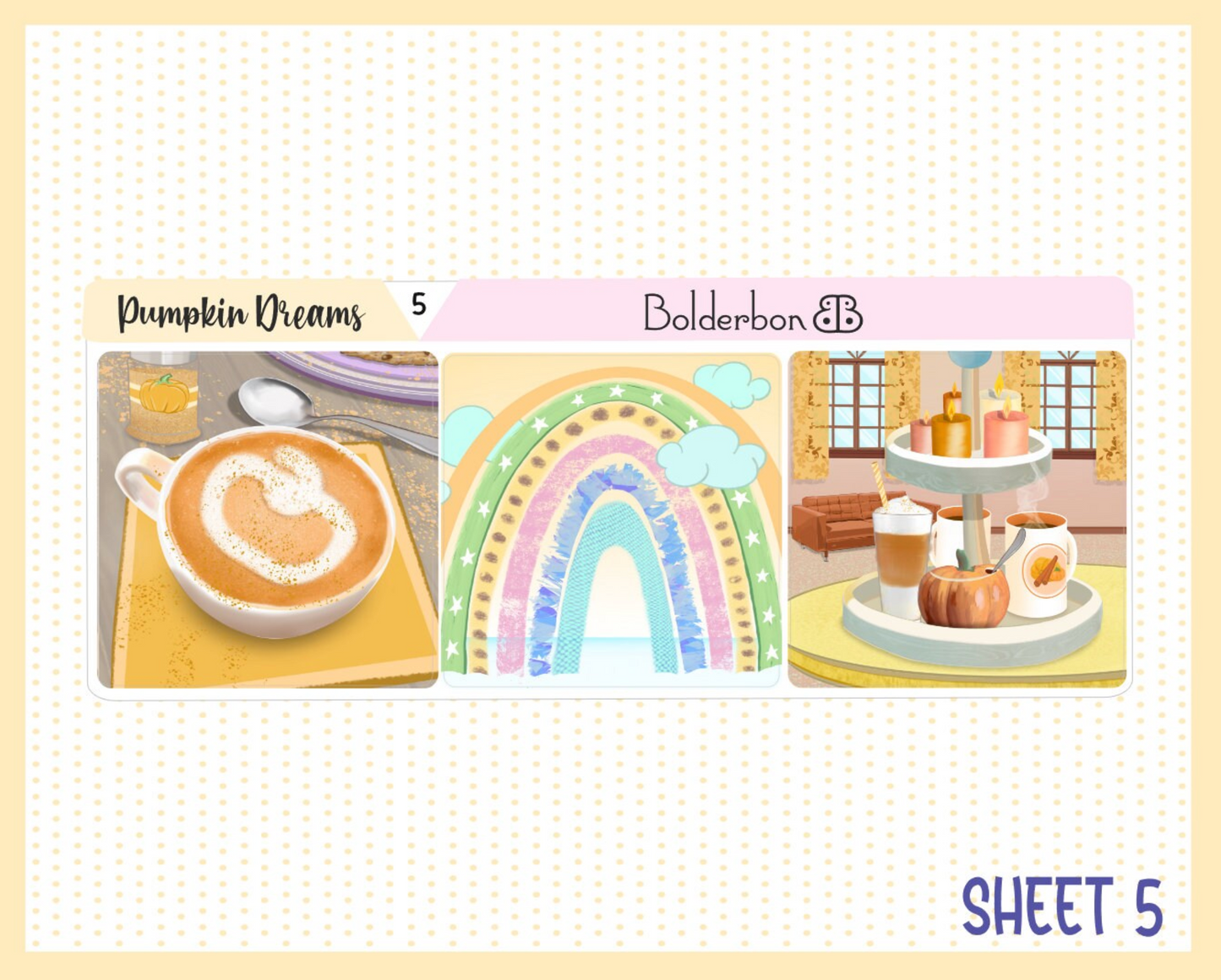 PUMPKIN DREAMS || A5 Daily Duo Planner Sticker Kit